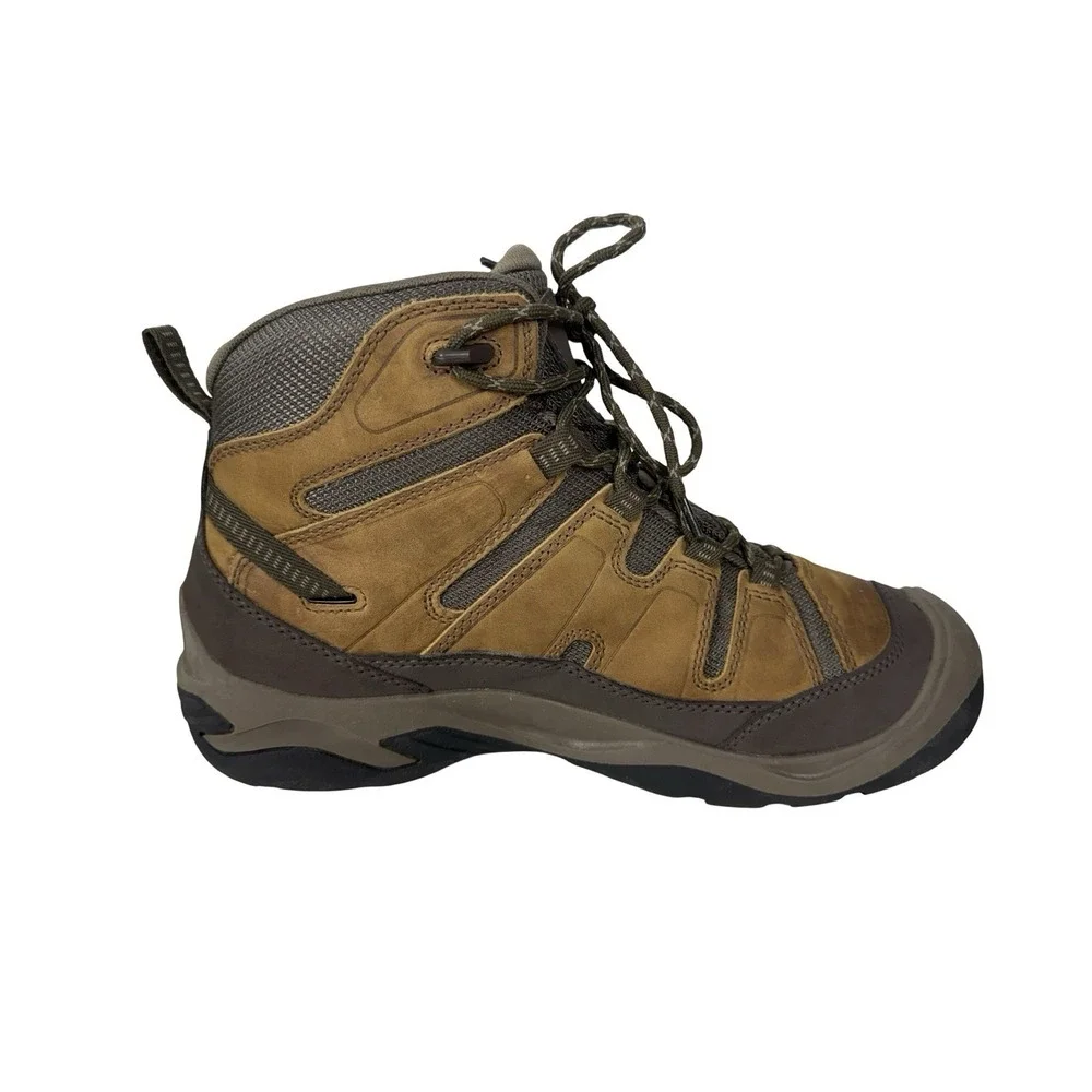 KEEN Circadia Mid WP Boots Mens Size 11 Brown Waterproof Hiking Leather Trail